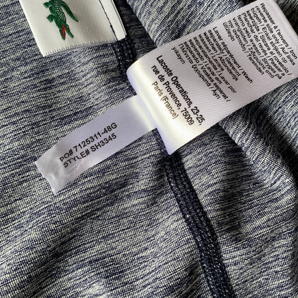 Lacoste Sport Blue Lightweight Jacket with Mock Neck - Picture 10 of 16